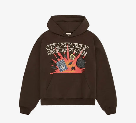 Broken Planet Out Of Service Hoodie 'Brown'  – sneaker autêntico da CollectKicks