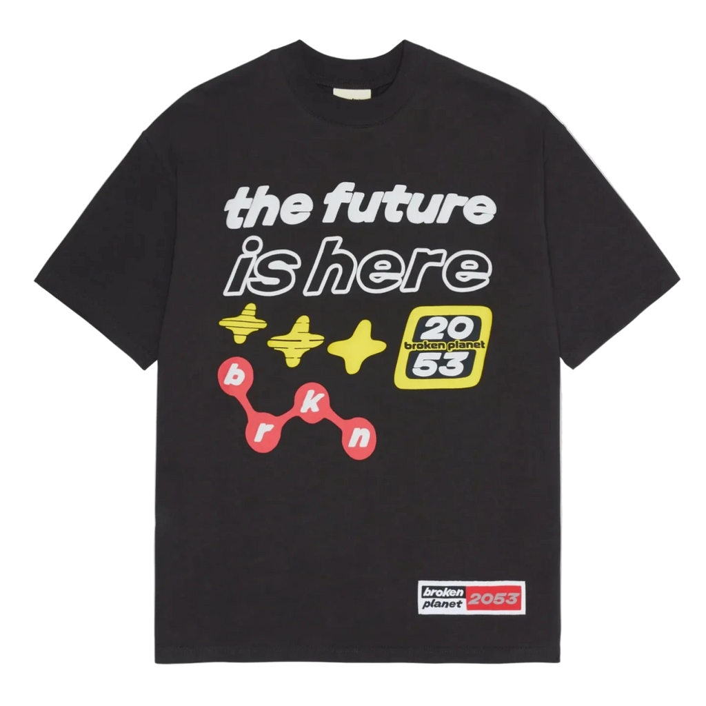 Broken Planet The Future Is Here T-shirt "Soot Black"  – sneaker autêntico da CollectKicks