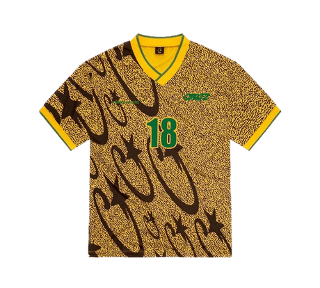 Corteiz Carni Stellations Football Jersey Yellow  – sneaker autêntico da CollectKicks
