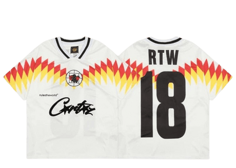 Corteiz Club RTW Football Jersey Tee White  – sneaker autêntico da CollectKicks