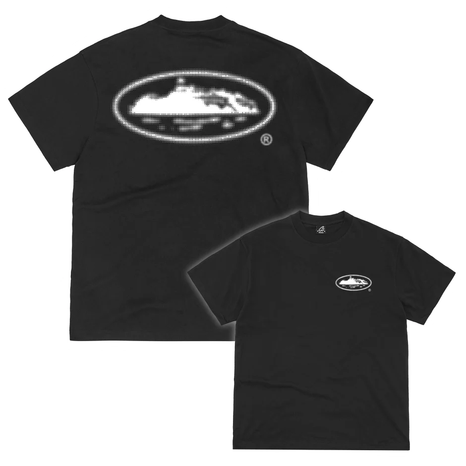 Corteiz Halftone Island Tee Black/White - 