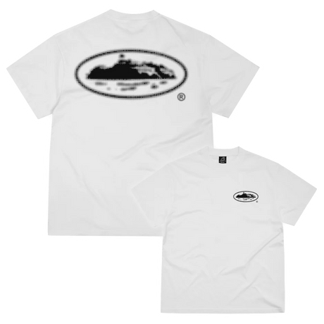 Corteiz Halftone Island Tee White/Black  – sneaker autêntico da CollectKicks