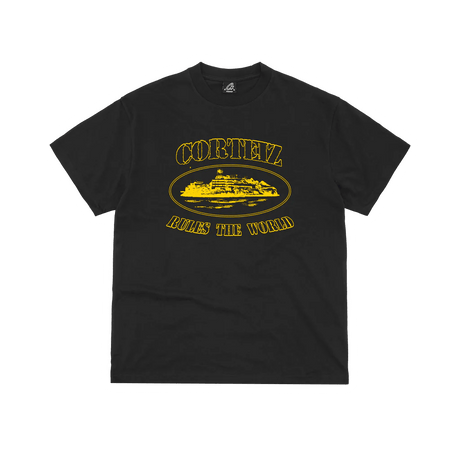 Corteiz OG Alcatraz Tee Black/Yellow  – sneaker autêntico da CollectKicks