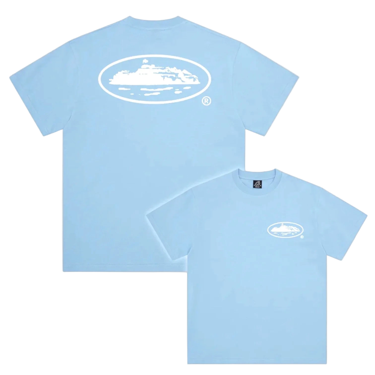 Corteiz OG Island Logo Baby Blue Tee | CollectKicks