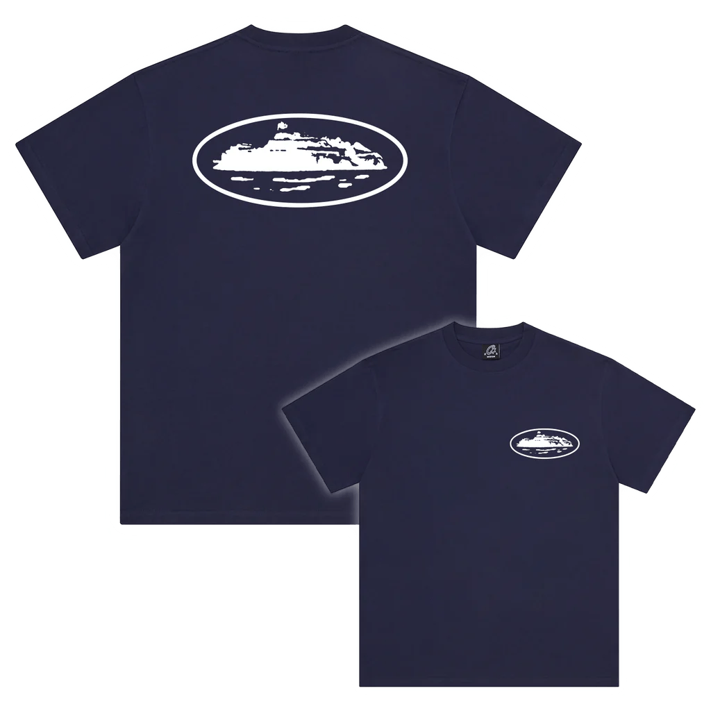 Corteiz OG Island Logo Tee 'Navy/White'  – sneaker autêntico da CollectKicks
