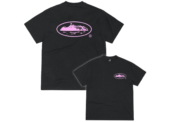 Corteiz Tシャツ ブラック ピンクロゴ Corteiz OG Island Tee Black/Pink |Streetwear Exclusiva| CollectKicks