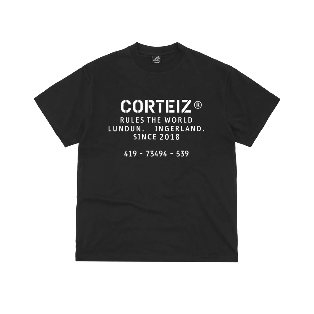 Corteiz OG Stencil Tee Black - CollectKicks