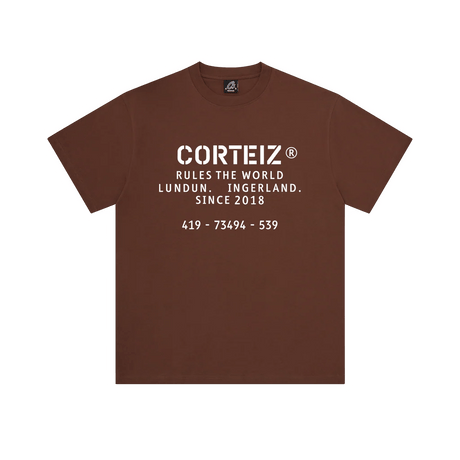 Corteiz OG Stencil Tee Brown  – sneaker autêntico da CollectKicks