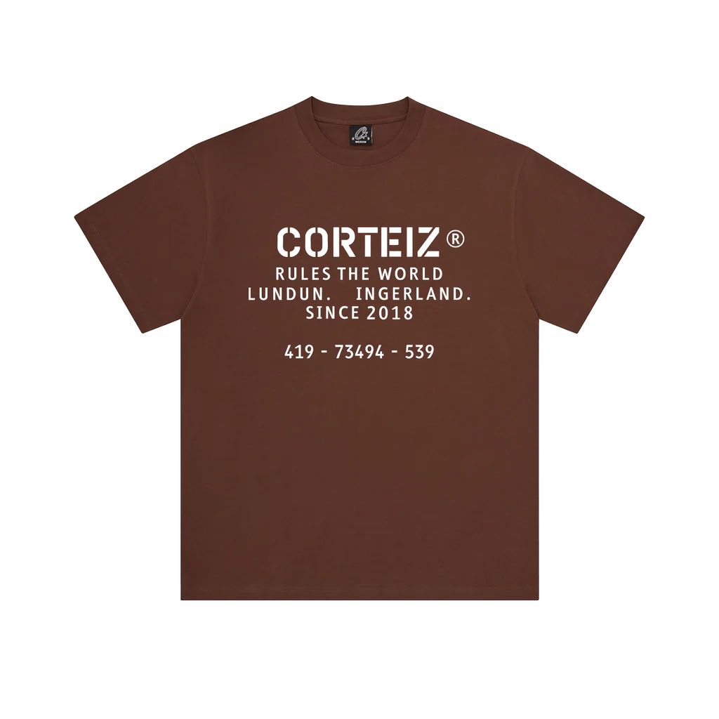 Corteiz OG Stencil Tee Brown  – sneaker autêntico da CollectKicks