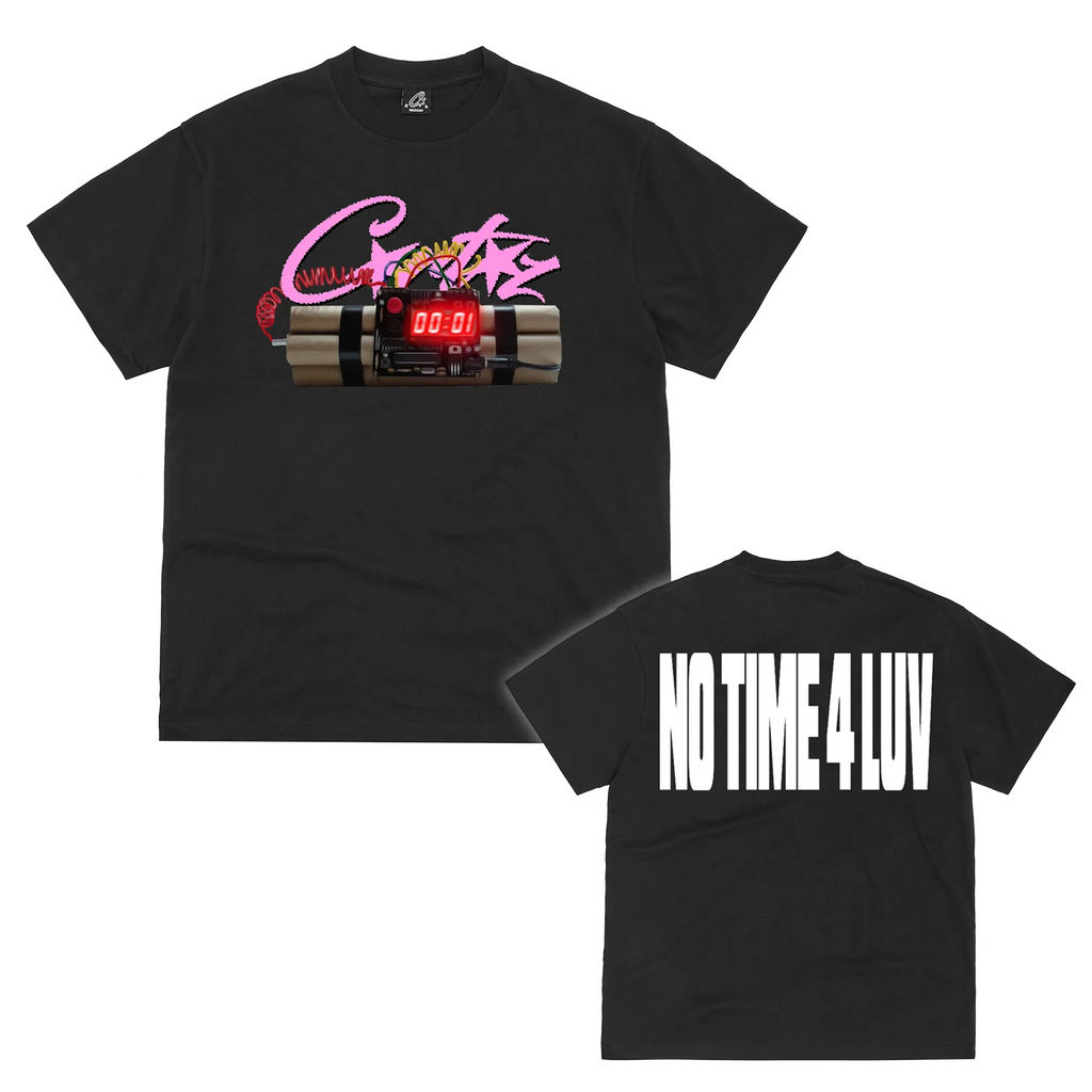 Corteiz No Time 4 Luv Tee Black