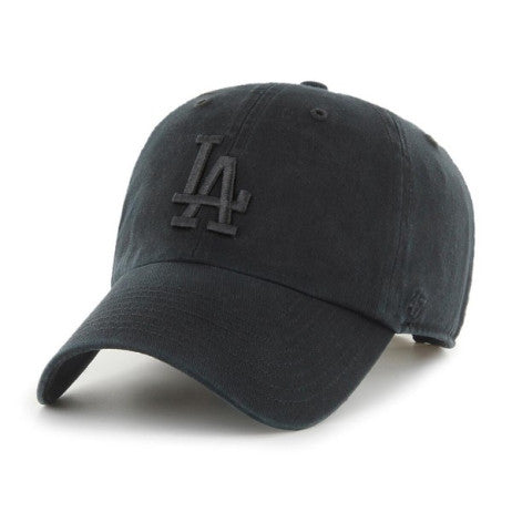 '47 Clean Up Adjustable 'Black' - Los Angeles Dodgers  SKU: B-NLRGW12GWS-BK frontal