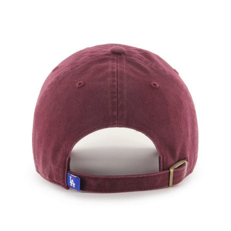 '47 Clean Up Adjustable 'Dark Maroon' - Los Angeles Dodgers Logo - back