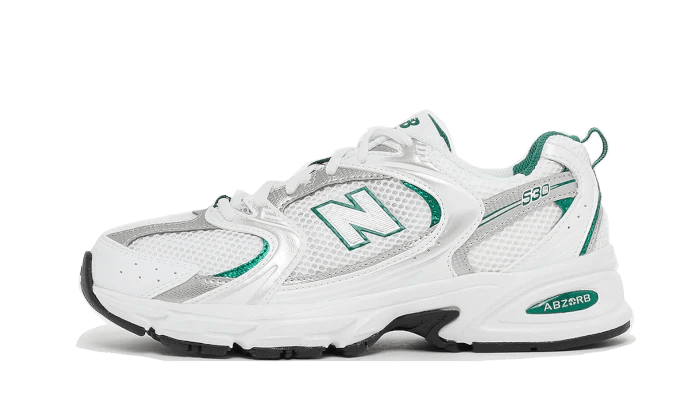 New Balance 530 White Silver Green MR530AB – sneaker autêntico da CollectKicks