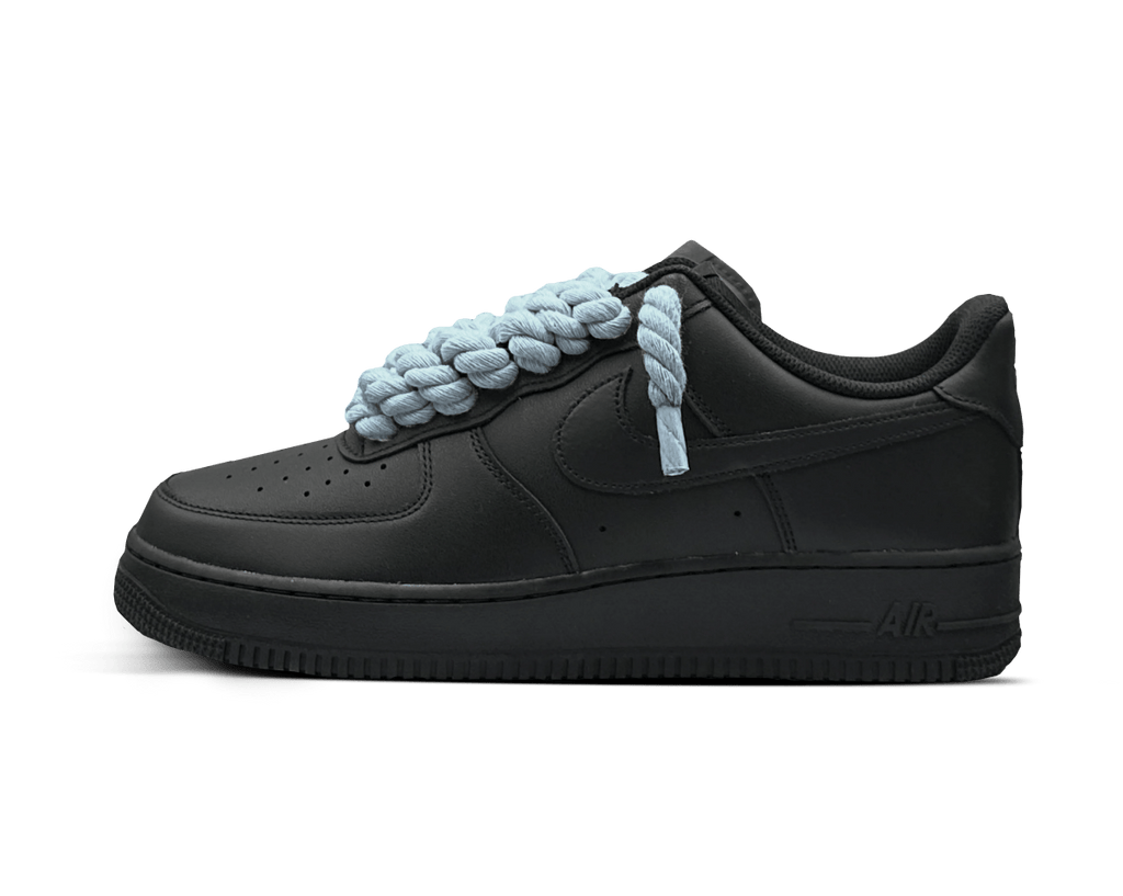Nike Air Force 1 Black Rope Laces 'Baby Blue'  – sneaker autêntico da CollectKicks