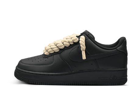 Nike Air Force 1 Black Rope Laces 'Creme'  – sneaker autêntico da CollectKicks
