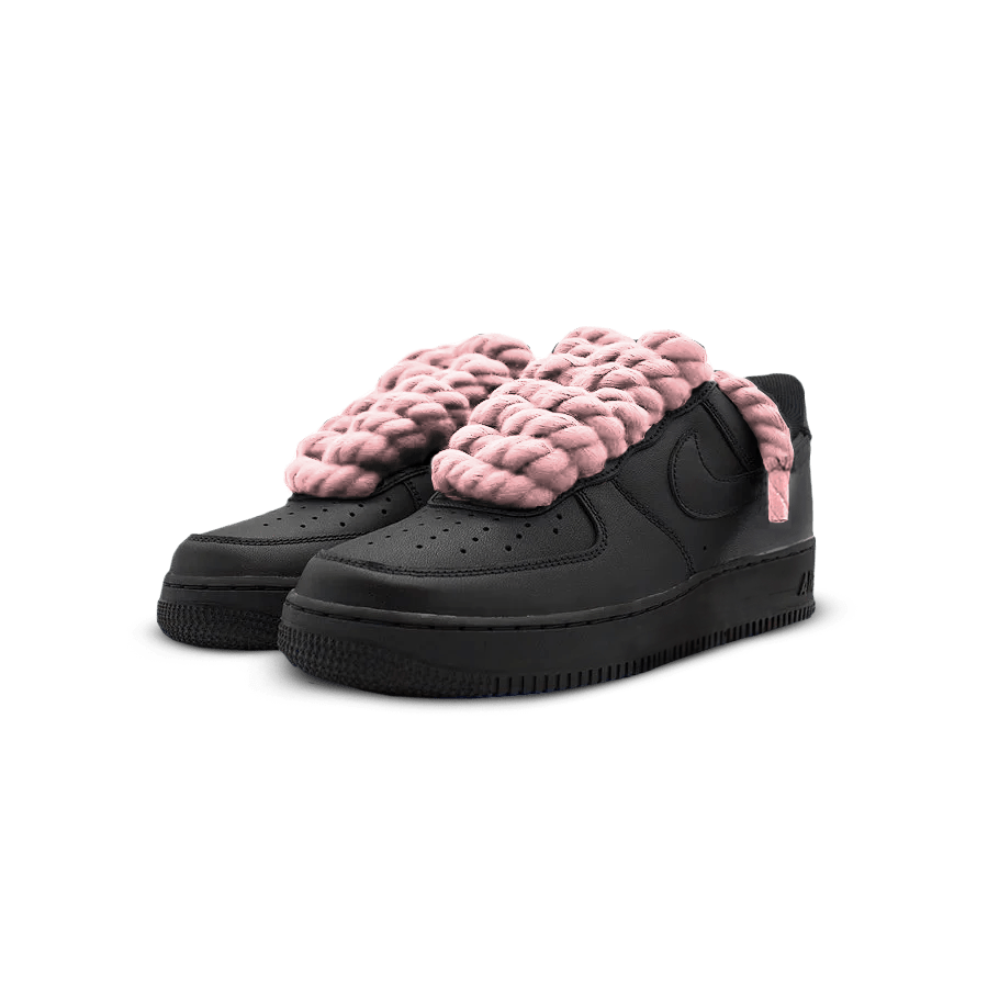 Nike Air Force 1 Black Rope Laces 'Pink'  – sneaker autêntico da CollectKicks