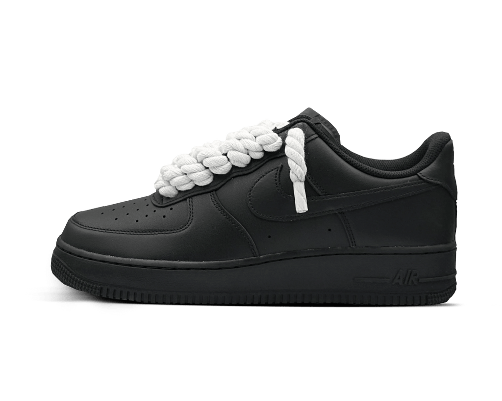 Nike Air Force 1 Black Rope Laces 'White'  – sneaker autêntico da CollectKicks