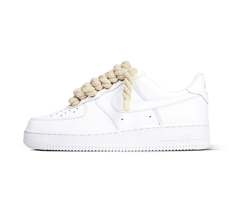Nike Air Force 1 White Rope Laces 'Creme'  – sneaker autêntico da CollectKicks