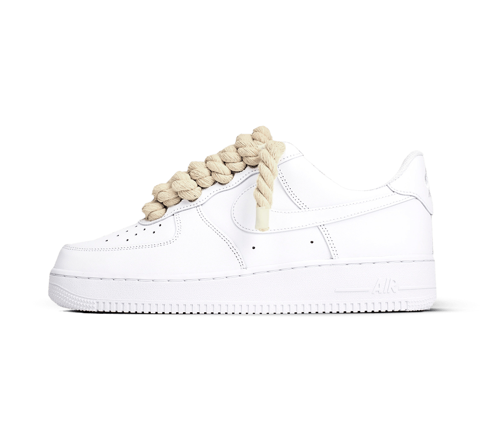 Nike Air Force 1 White Rope Laces 'Creme'  – sneaker autêntico da CollectKicks