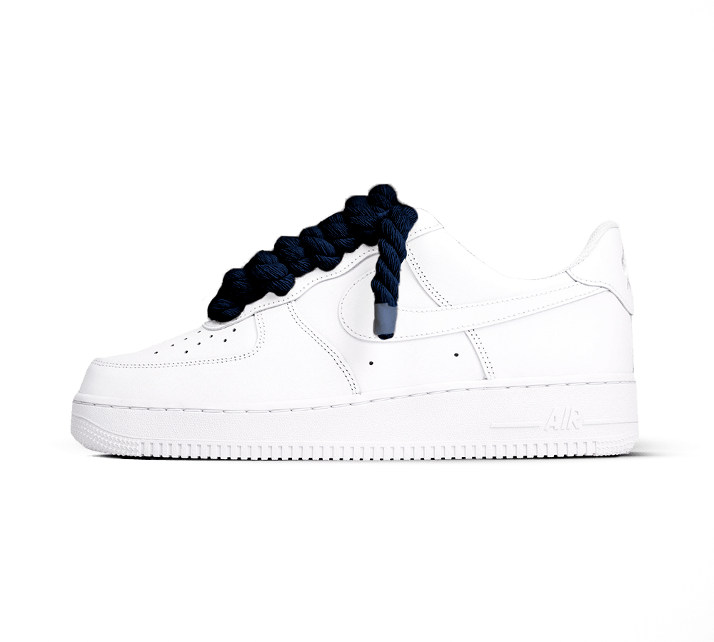 Nike Air Force 1 White Rope Laces 'Navy Blue'  – sneaker autêntico da CollectKicks