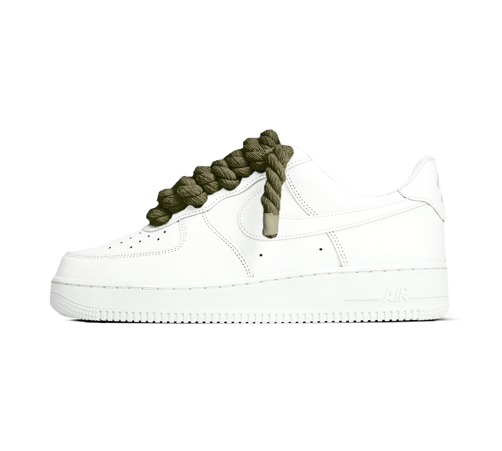 Nike Air Force 1 White Rope Laces 'Olive'  – sneaker autêntico da CollectKicks