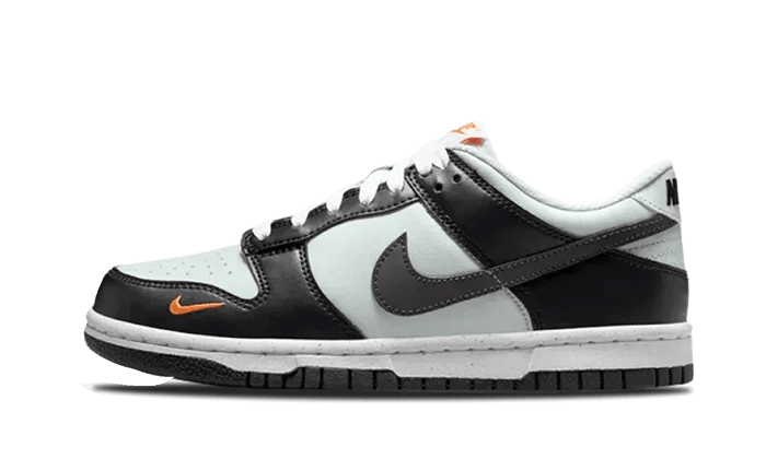 Nike Dunk Low Black Total Orange Mini Swoosh - 