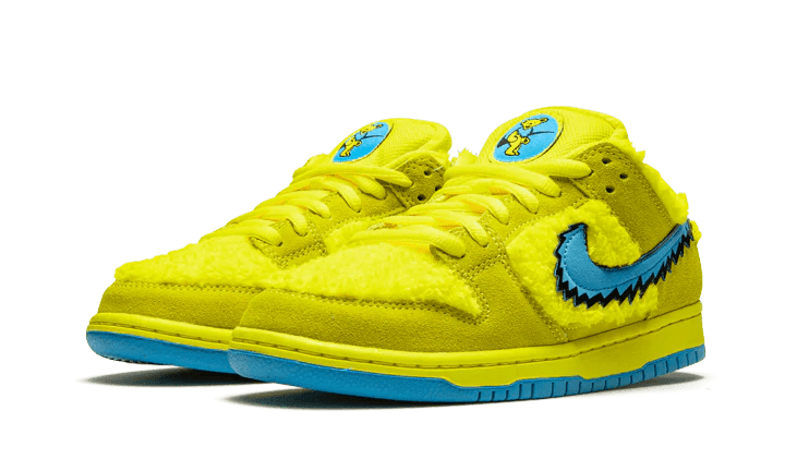 Nike SB Dunk Low Grateful Dead Bears Opti Yellow  – sneaker autêntico da CollectKicks