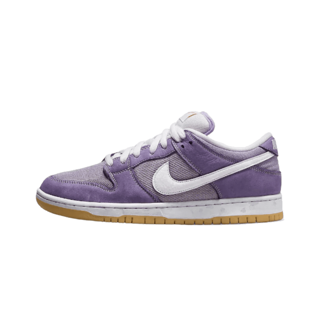 Nike SB Dunk Low Pro ISO Orange Label Unbleached Pack Lilac DA9658-500 – sneaker autêntico da CollectKicks