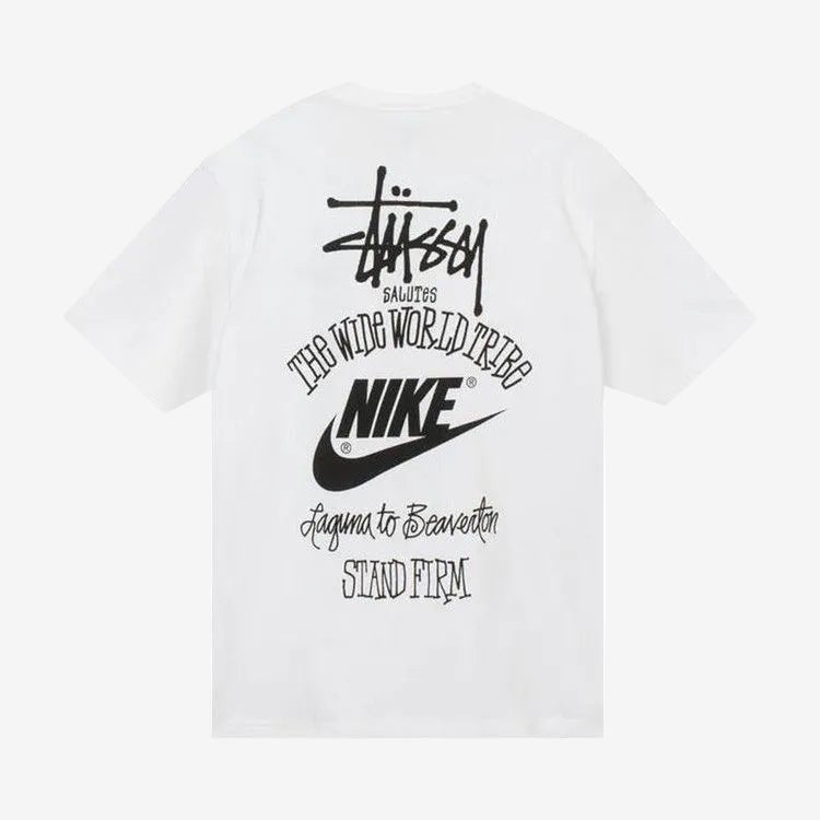 Nike x Stussy The Wide World Tribe T-Shirt White | DV1774-100