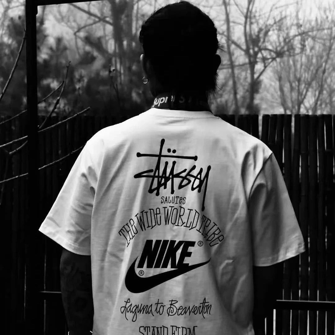 Nike x Stussy The Wide World Tribe T-Shirt White | DV1774-100