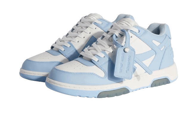OFF - WHITE Out Of Office Calf Leather White Baby Blue  – sneaker autêntico da CollectKicks
