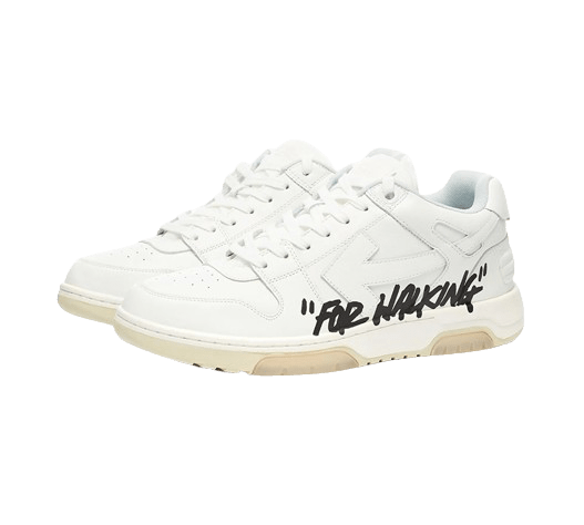 OFF-WHITE Out Of Office OOO Low Tops For Walking White Black
