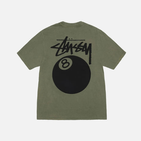 Stüssy 8 Ball Pigment Dyed Olive Tee  – sneaker autêntico da CollectKicks