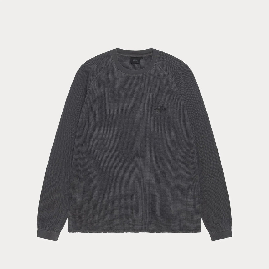 Stüssy Basic Thermal Long Sleeve 'Washed Black'  – sneaker autêntico da CollectKicks