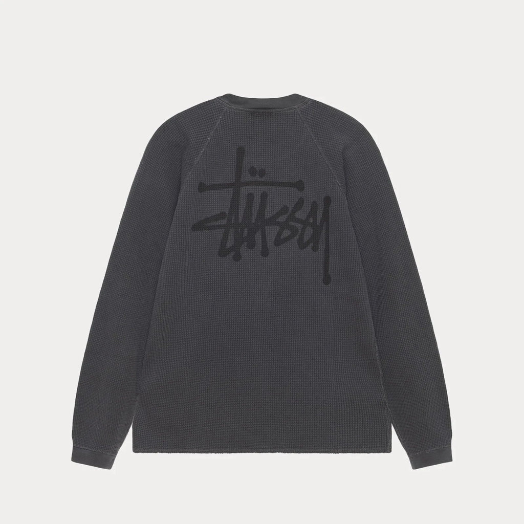 Stüssy Basic Thermal Long Sleeve 'Washed Black'  – sneaker autêntico da CollectKicks