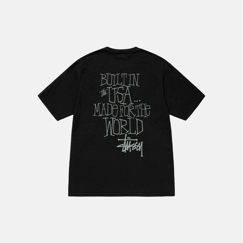 Stüssy Built in The USA Tee Pigment Dyed Black  – sneaker autêntico da CollectKicks