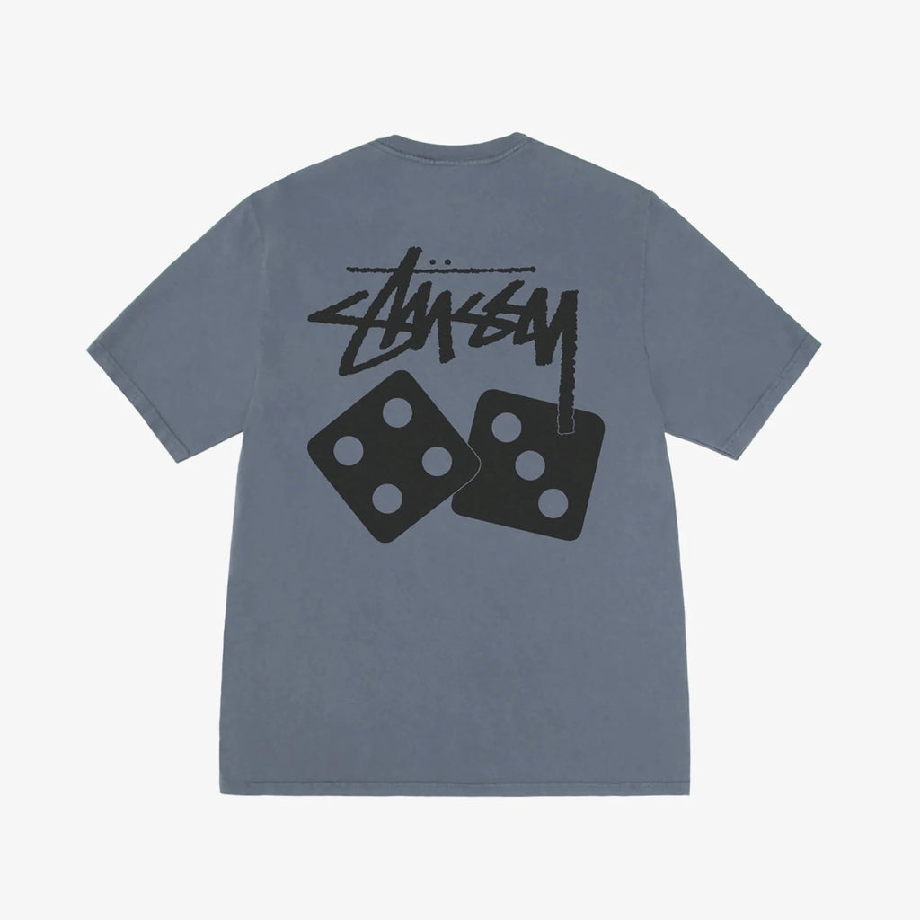 Stüssy Dice Tee Pigment Dyed Navy  – sneaker autêntico da CollectKicks