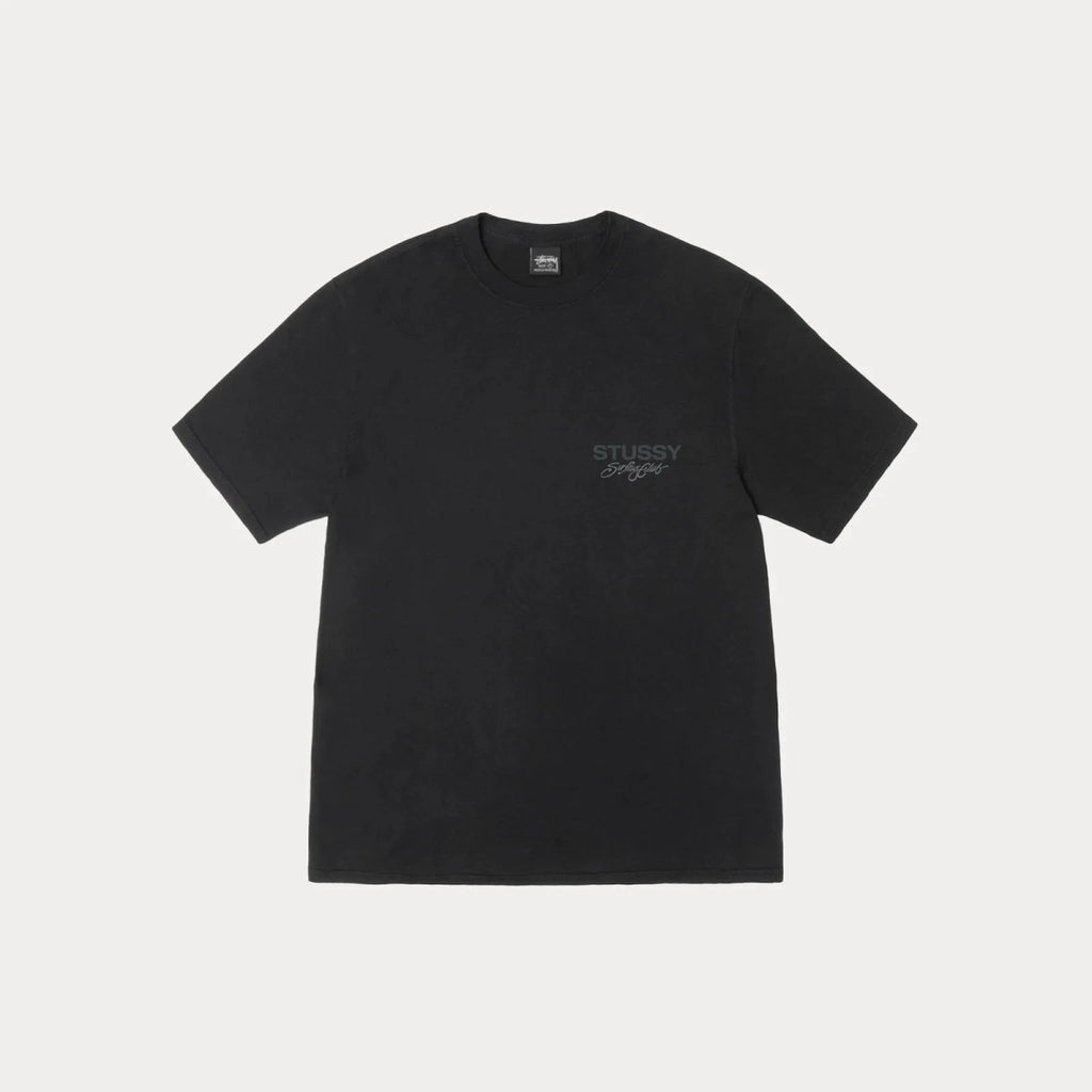 Stüssy Surf Club Pigment Dyed Tee Black  – sneaker autêntico da CollectKicks