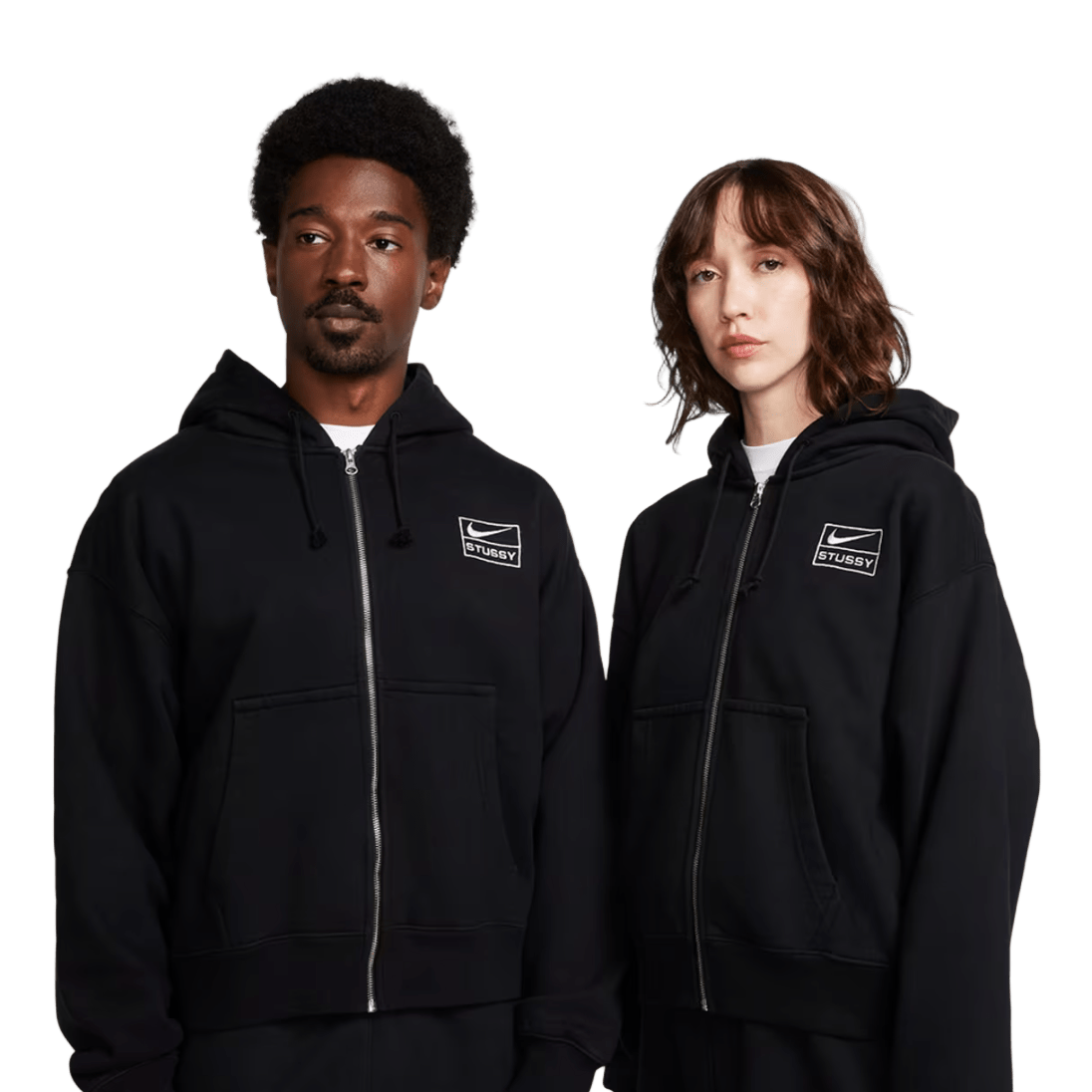 Stüssy x Nike Full-Zip Fleece Hoodie ´Black´ | CollectKicks