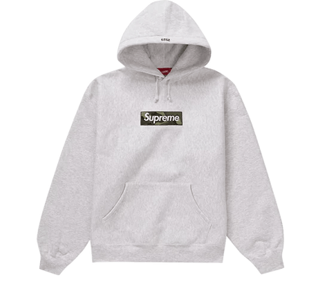 Supreme Box Logo Hooded Sweatshirt (FW23) Ash Grey  – sneaker autêntico da CollectKicks