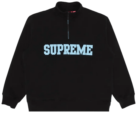 Supreme Collegiate Half Zip Pullover Black  – sneaker autêntico da CollectKicks