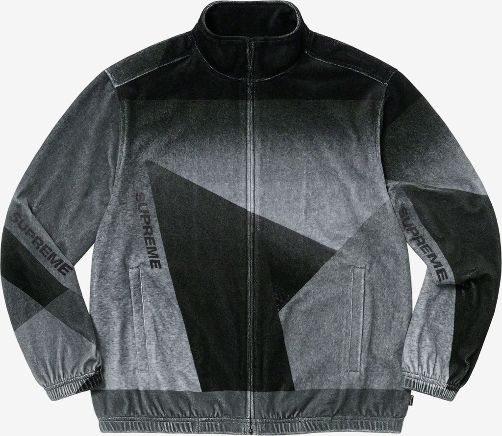 Supreme Geo Velour Track Jacket Black  – sneaker autêntico da CollectKicks