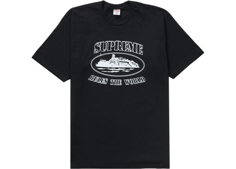 Supreme x Corteiz Rules The World Tee Black  – sneaker autêntico da CollectKicks