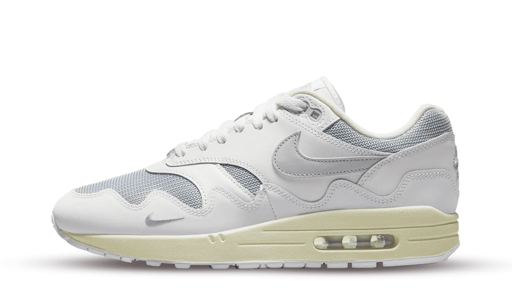 Nike Air Max 1 Patta Waves White Silver  – sneaker autêntico da CollectKicks